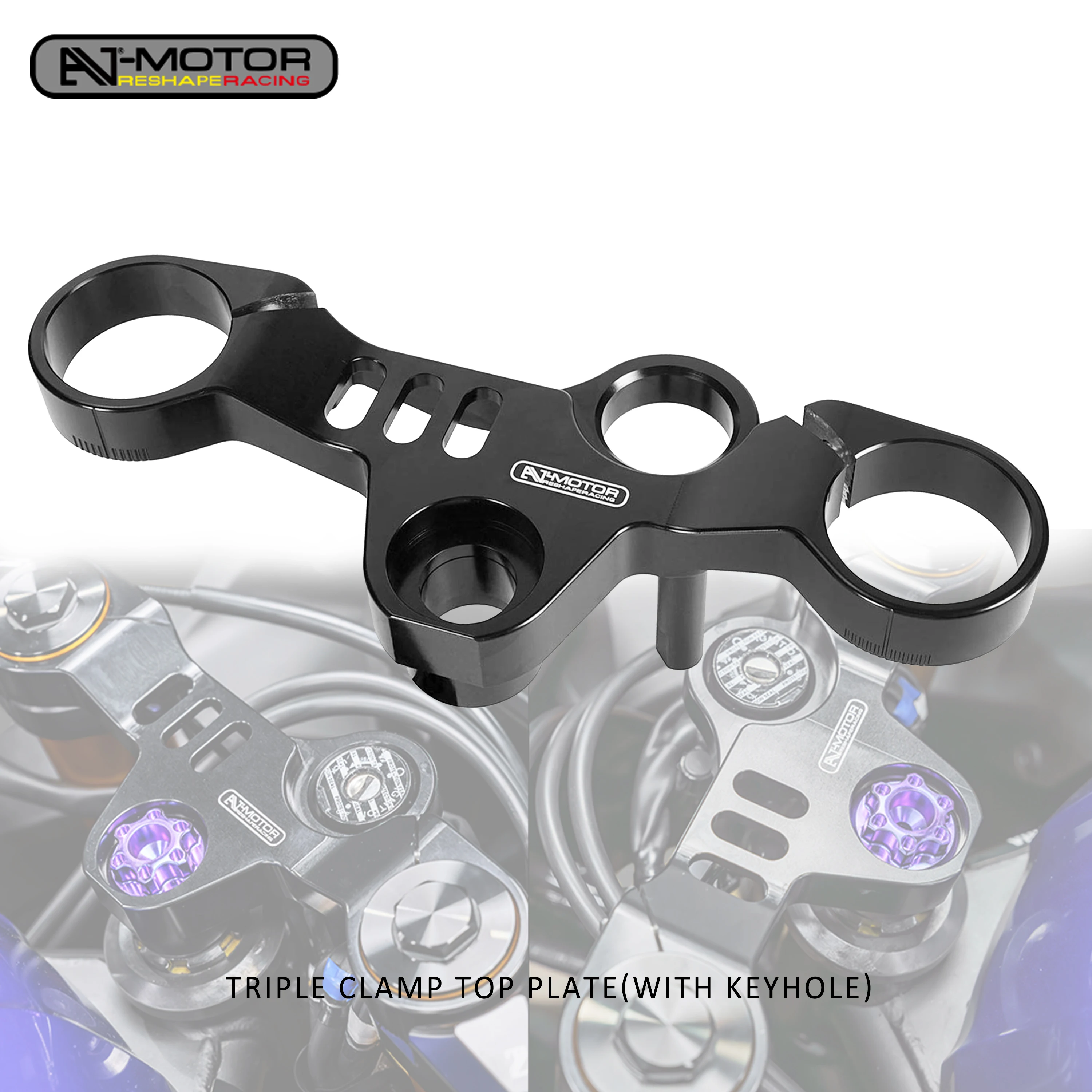AJ-MOTOR Motorcycle Upper Triple Clamp For Yamaha YZF-R3 2019-2026 YZF-R25 2019-2026