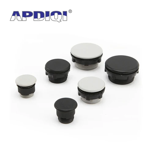 Imagen 2 del producto 10 Uds 16mm 22mm 30MM LAY37 XB2 LA38 Panel de interruptor de botón impermeable caja de botón bloqueado lámpara de señal gris negro