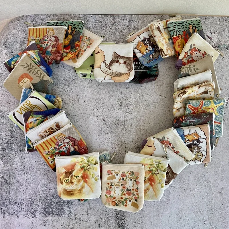 Personal Custom Canvas Coin Bag Purse DIY Logo/Photo/Text Prints Coin Storage Pouch Business Store Gift - Image 5