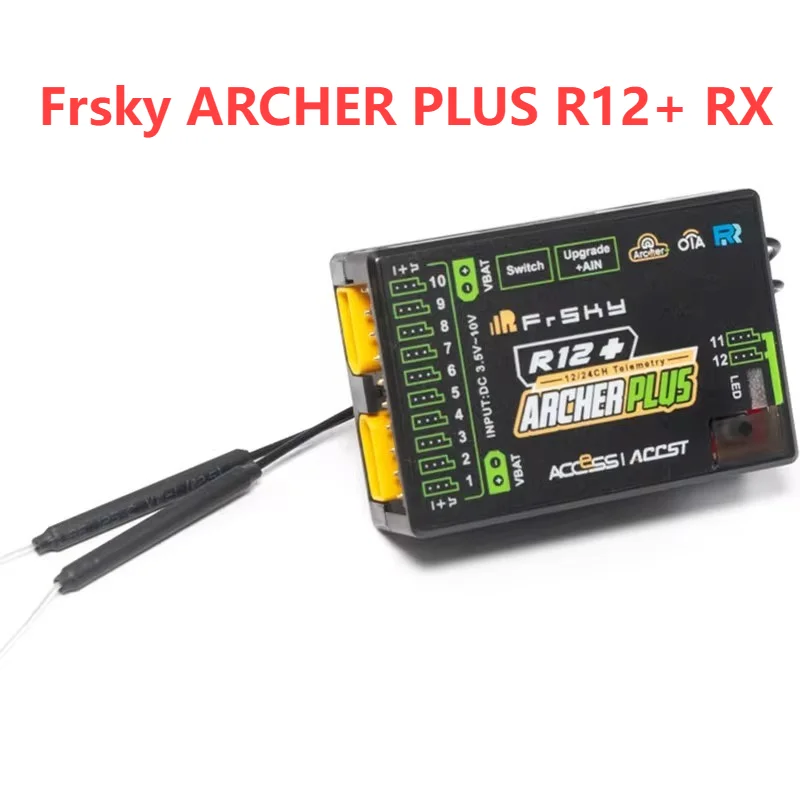 Frsky ARCHER PLUS R12+ Receivers PWM/SBUS/FBUS/S.Port Compatibility 2.4GHz ACCESS / ACCST D16 capable transmitters