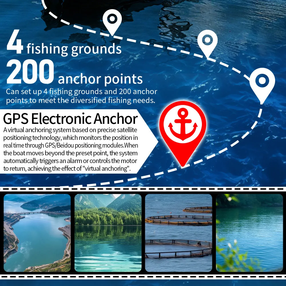 GPS Smart 4 Fishing Field 200 GPS Point Remote Control Fishing Nesting Boat 53CM Large Auto Return Cruise GPS Fishing Bait Boat