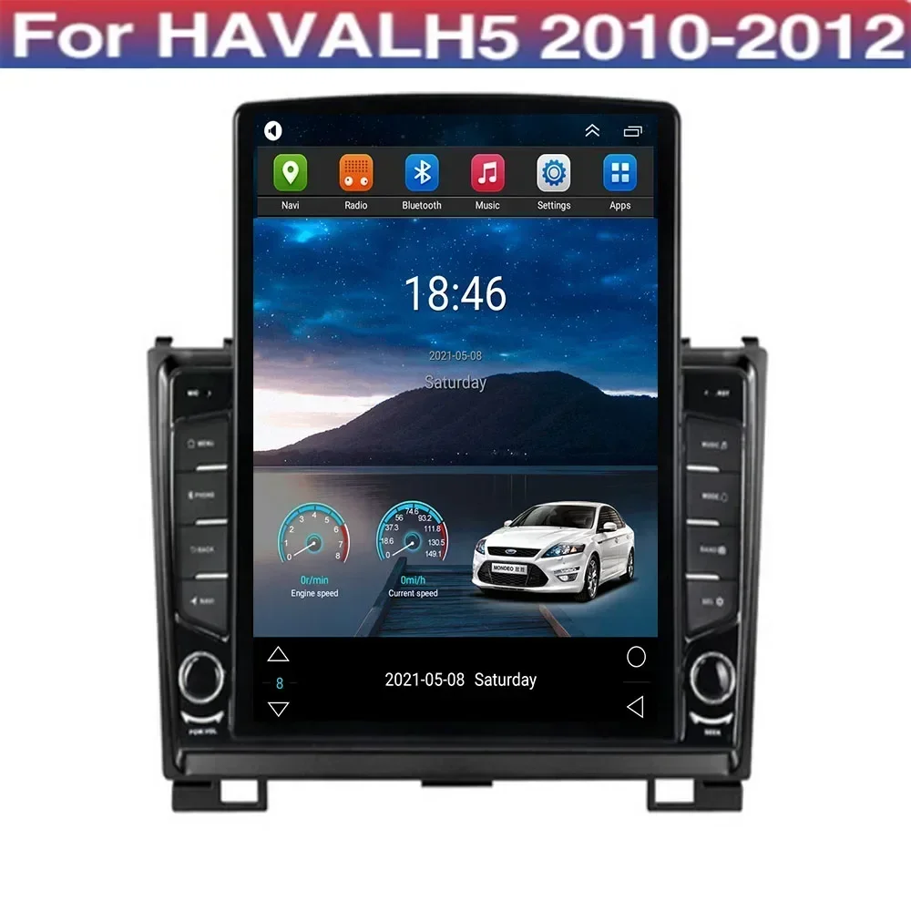 8+128G Android 13 Tesla Screen Car Multimedia Player For Haval Hover Great Wall H5 H3 2011-35 Radio Navigation Stereo Camera DVD