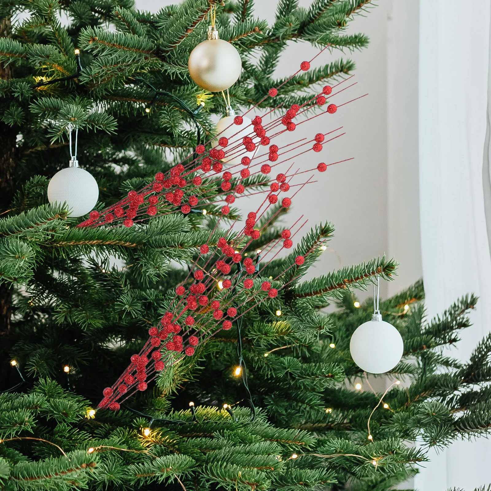 

6 Pcs Simulation Berry Bouquet Artificial Berries Branches for Wreaths Stems Fruit Fake Picks Flower Christmas