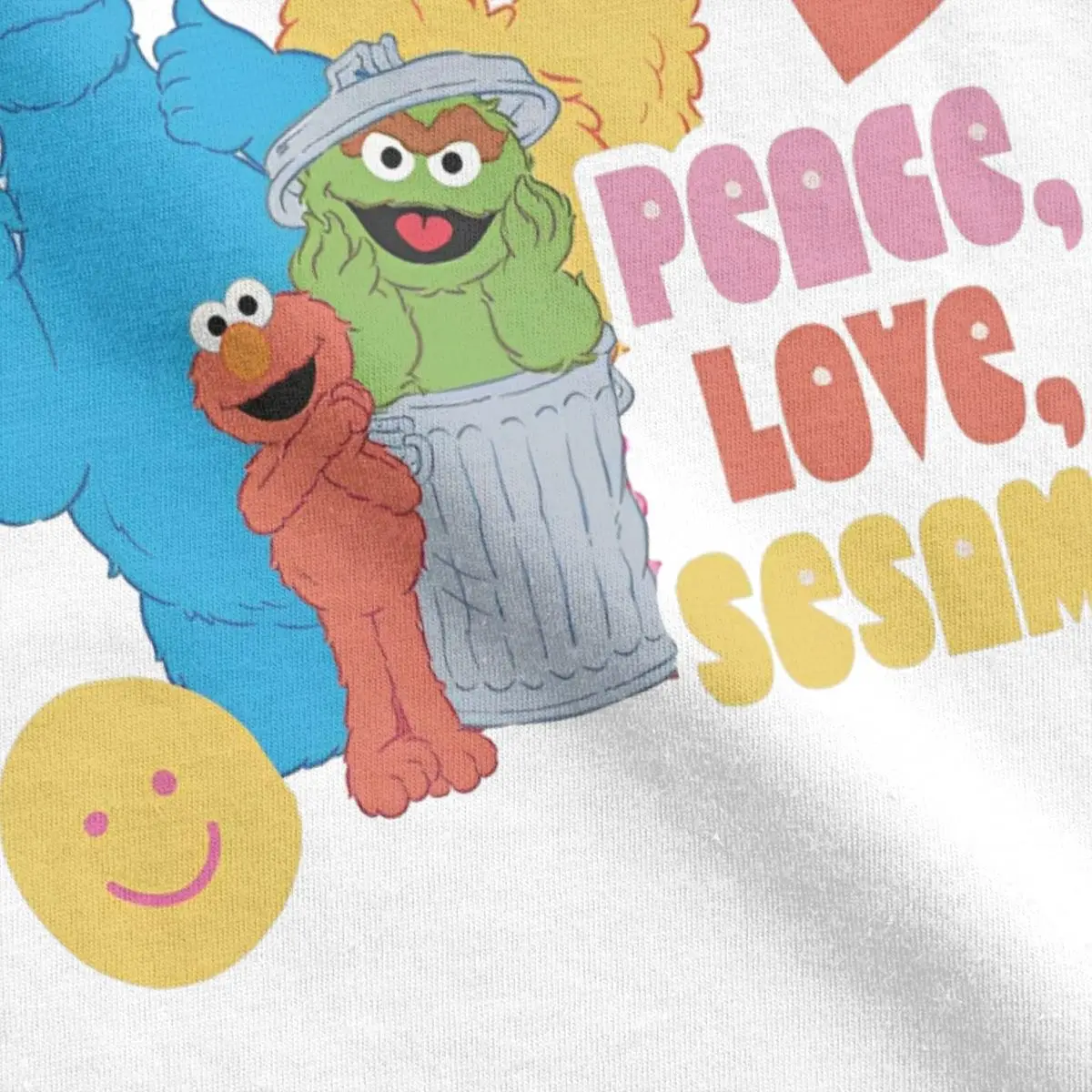 Oversized T-Shirt Sesames Streets Cotton T-Shirts peace love Fashion Tshirt for Women Cheap Summer Y2K Basic Custom Logo Tops