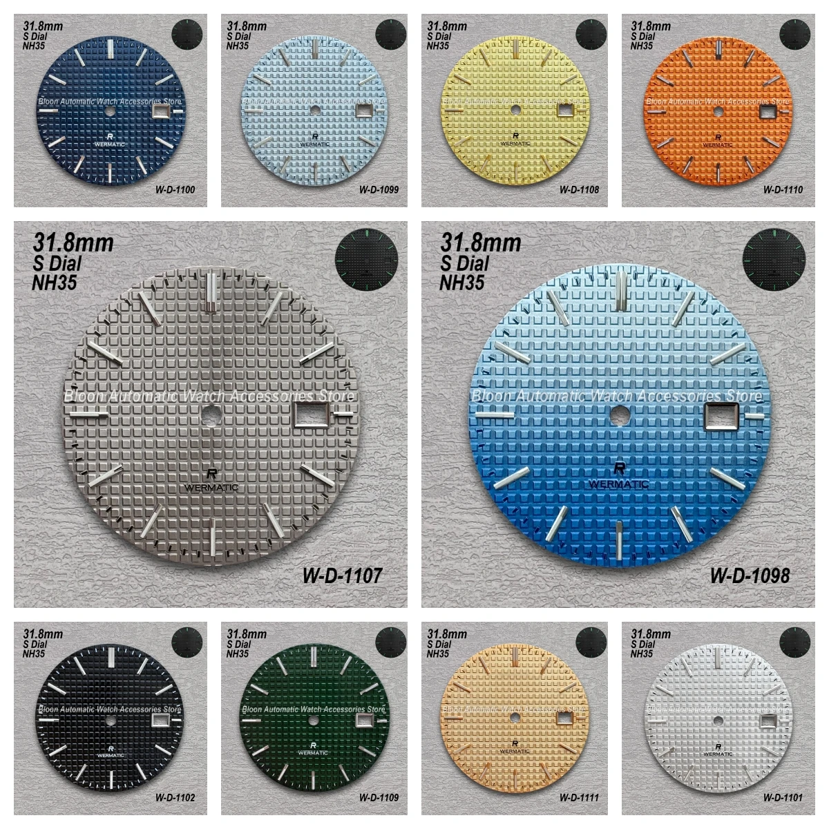 

31.8mm S Logo Dial Suitable For NH35/NH36 Japanese Automatic Movement Green Luminous New Oak Watch Modification Accessories