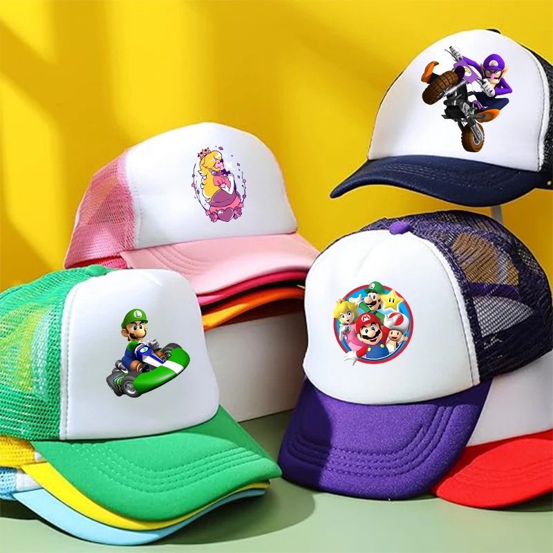 Super Mario Hats Multicolor Cap Hat Print Baseball Caps Summer Boys Girl Leisure Travel Life Fashion Versatile Sunhat Fine Gifts