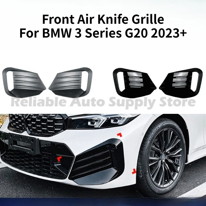 

Front Air Knife Grille For BMW 3 Series G20 G21 LCI M Sport 2023+ Car Sticker ABS Modification Accessories