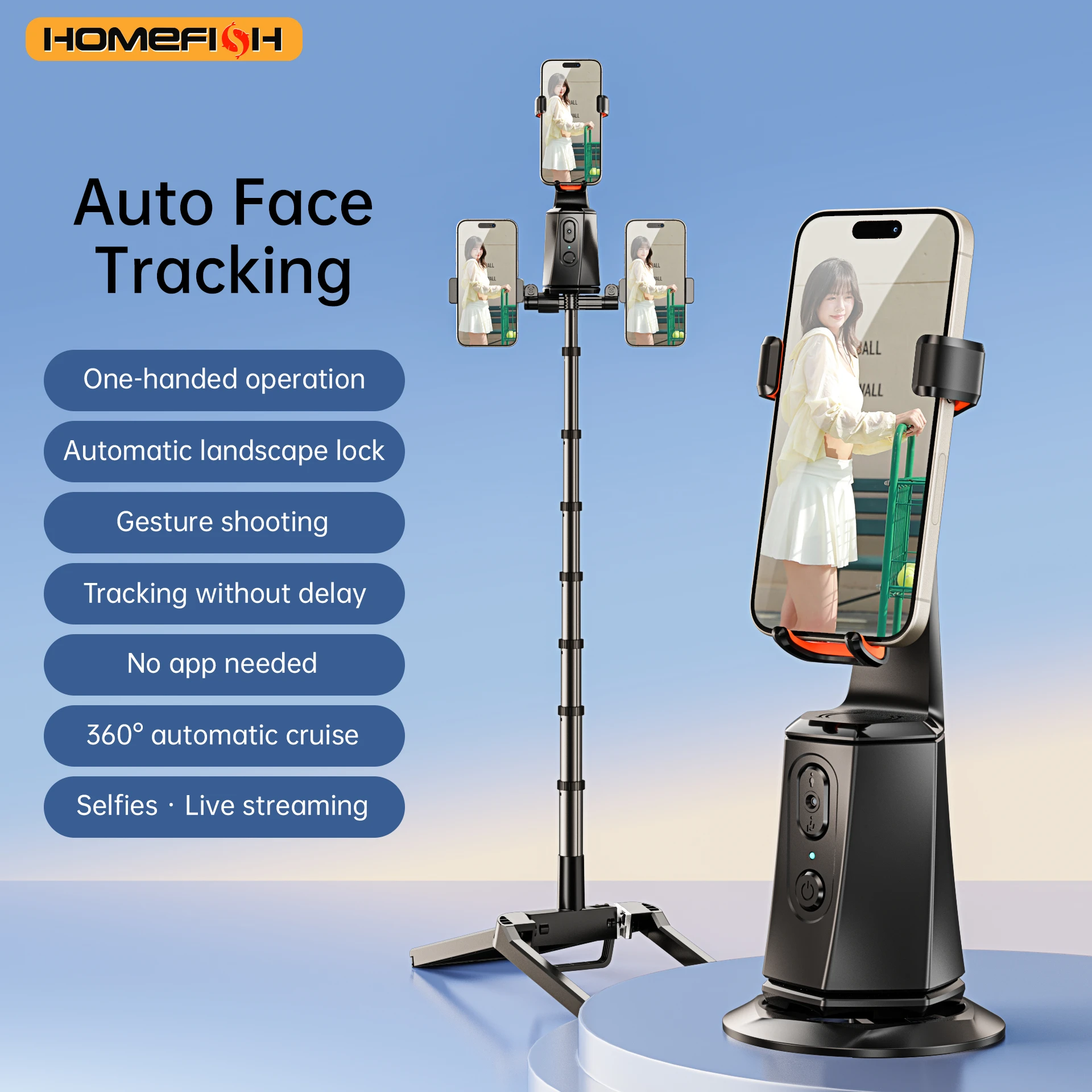 S1 Mobile Phone Gimbal Automatic Tracking Magic Tool, Intelligent Stabilizer with Face Tracking AI