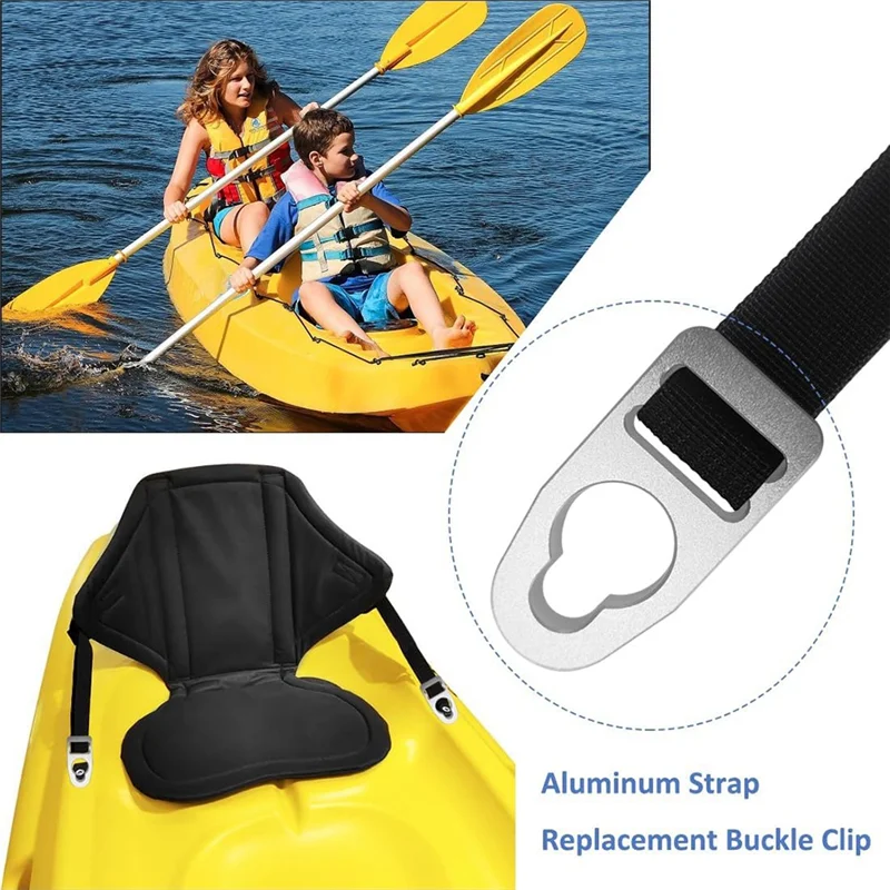 B48B-Aluminum Kayak Seat Latches Compatible With Kayak Seat Replacement Kit Button Type Straps