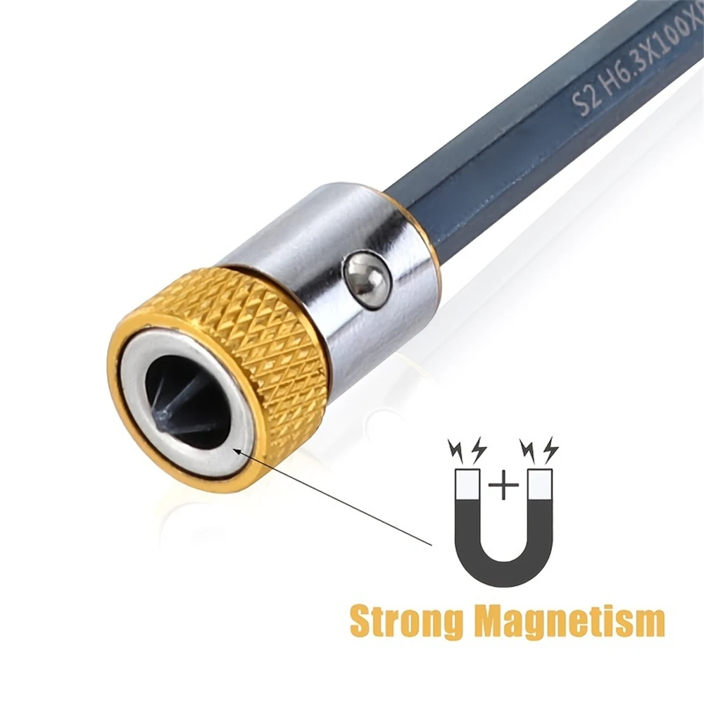 3-teiliges Set Magnetischer Bithalter, Rutschfester Legierungs-Elektromagnetring für Schraubendreher-Bits, mit Starken Magnetringen, für Phillips-Bits – Detail 5