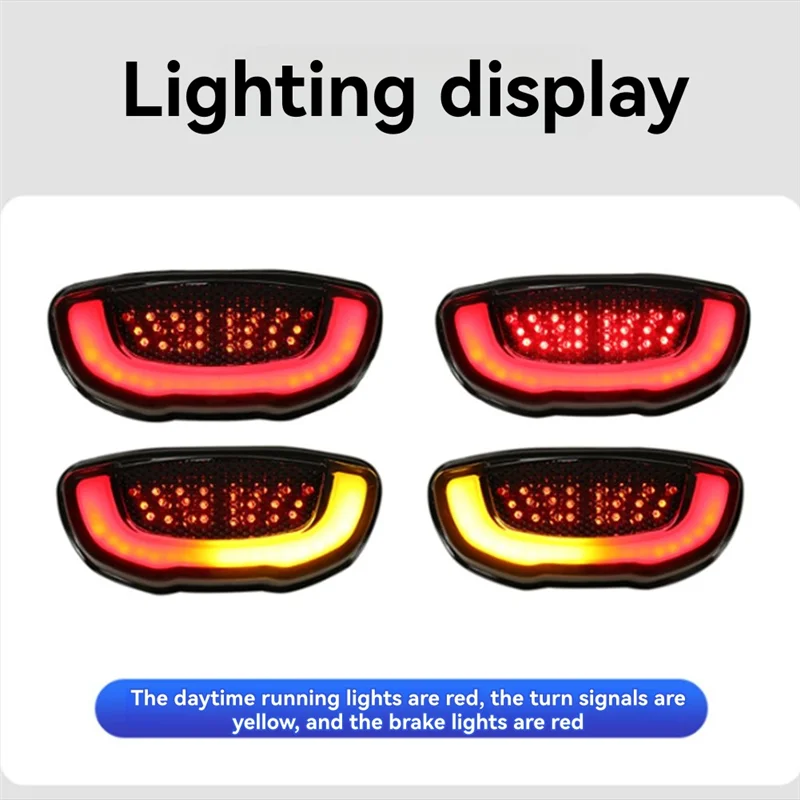 

LED Flowing Taillight Turn Signal And Brake Light Combo For Honda CB650R Red Light