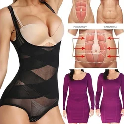 Body adelgazante para mujer, bragas moldeadoras de cuerpo, entrenador de cintura, ropa interior posparto, cinturón adelgazante, Fajas Colombianas