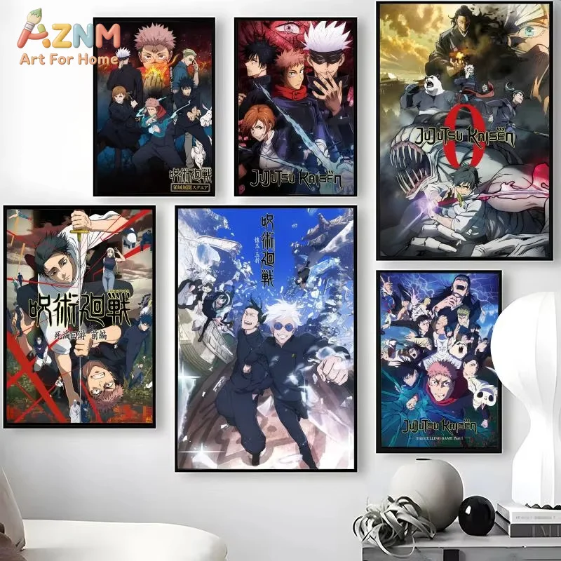 1pc J-Jujutsu K-Kaisen Anime Poster Waterproof Wall Art Wall Decor for Living Room and Bedroom