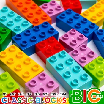 Yeni yürümeye başlayan çocuklar için yeni büyük yapı taşları bebek büyük klasik yapı tuğlaları seti oyuncaklar çocuklar için noel hediyesi büyük marka ile uyumlu