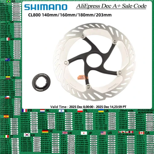 Rotor de disco de bloqueo central SHIMANO DEORE XT RT-MT800 CL800 140 mm 160 mm 180 mm 203 mm Rotor de disco de freno hidráulico
