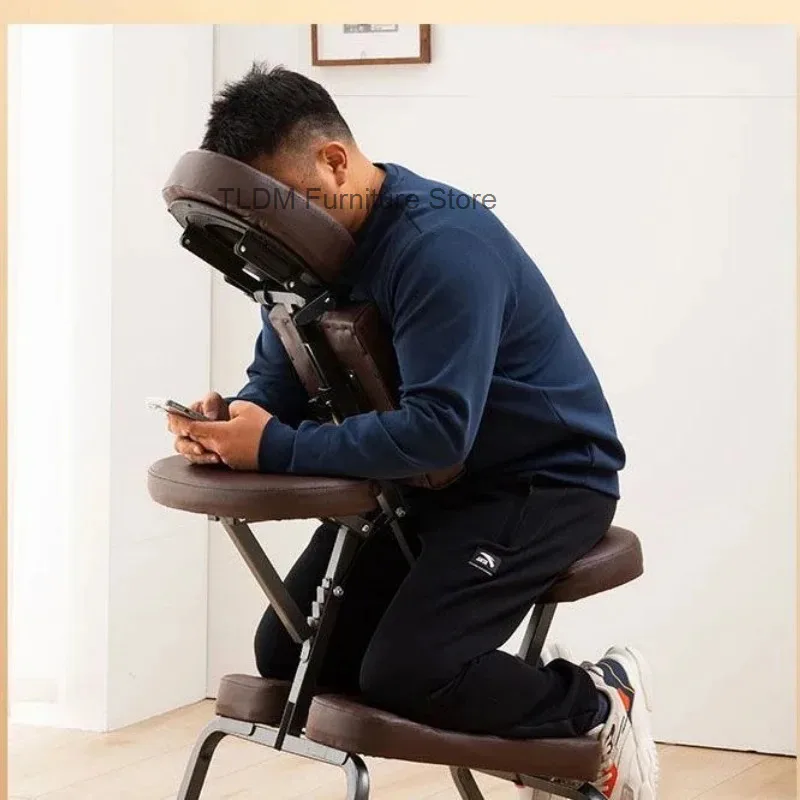 Gua Massage Chair Adjustable Ergonomic Therapy Tattoo Acupuncture Foldable Sha Stool Lightweight with Portable Carry Bag