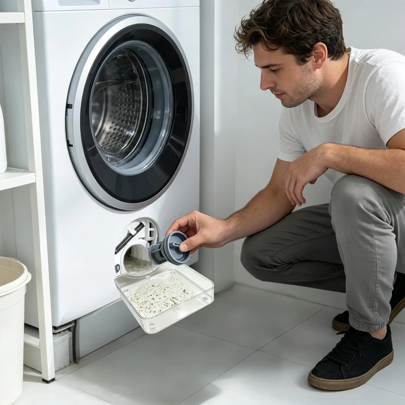 Washing Machine Drain Tray Water Catch Box Leak Proof Pan Lint Filter and Foreign Object Collection Drip Tray Clean Laundry Part