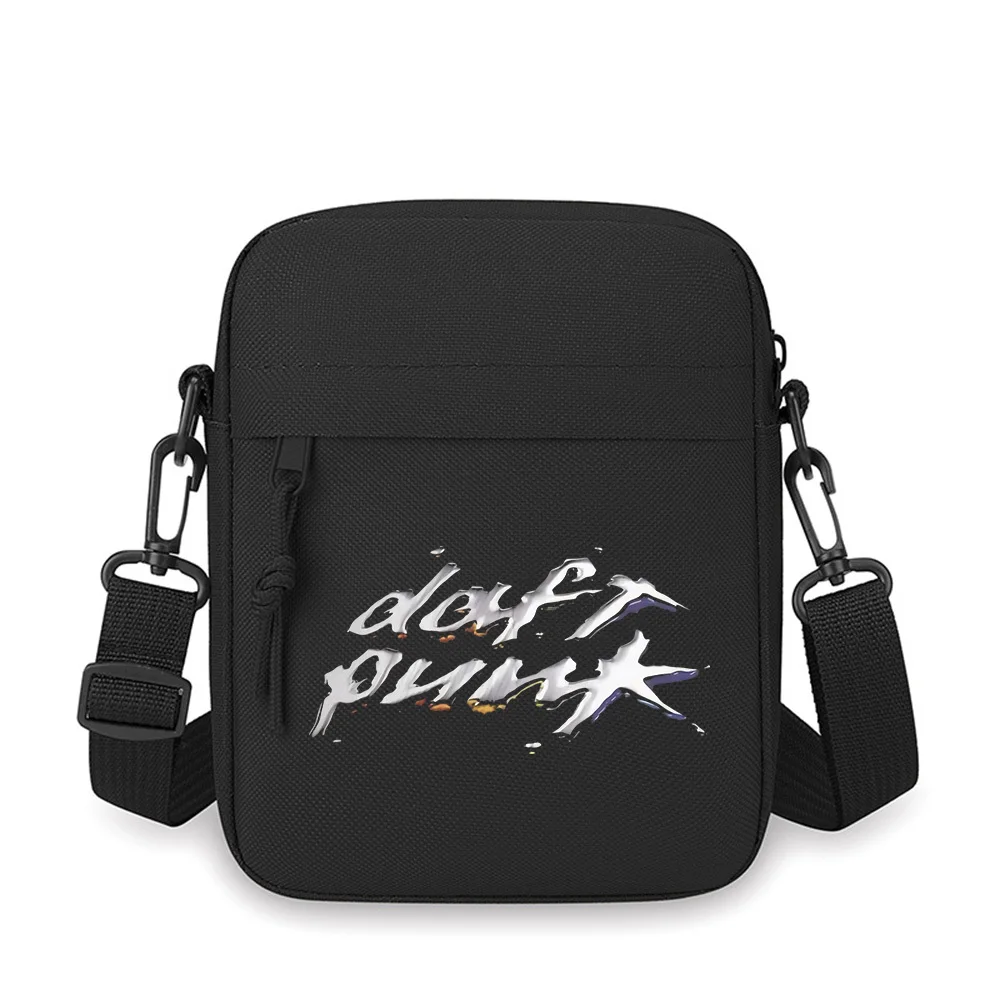 

White font on black background splash Men Crossbody Bag Single Shoulder Women Cartoon Anime Film Printing Design Unisex