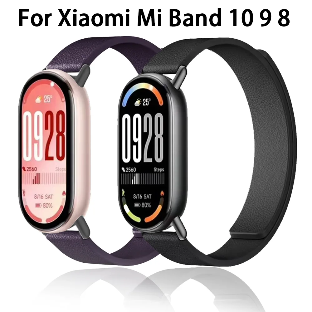 Magnetisches Silikon-Schlaufenarmband für Xiaomi Mi Band 10 9 8, bequemes Armband, Correa für Xiaomi Band 10, austauschbares Band