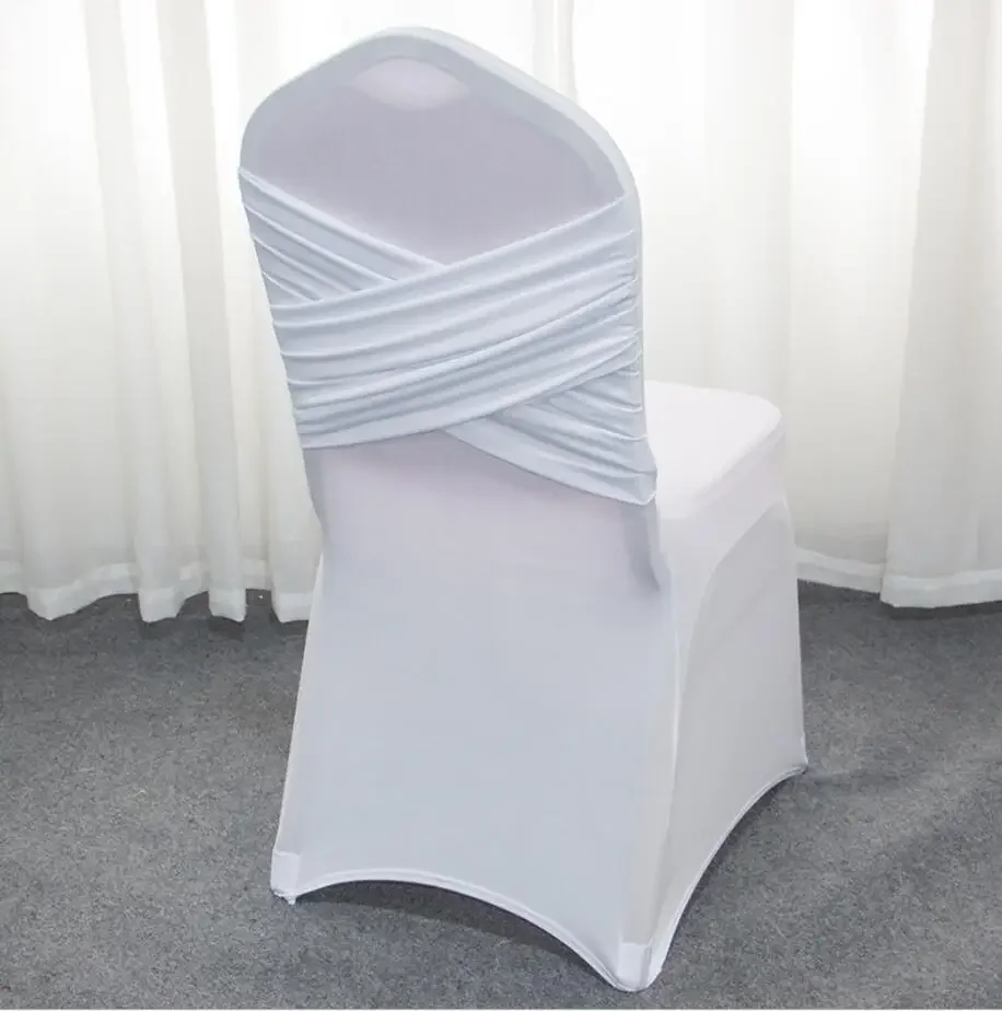 Chair Covers Wedding Decoration Spandex Universal Two Cross Swag Back Luxury Design Nice Birthday Party Hotel On Sale