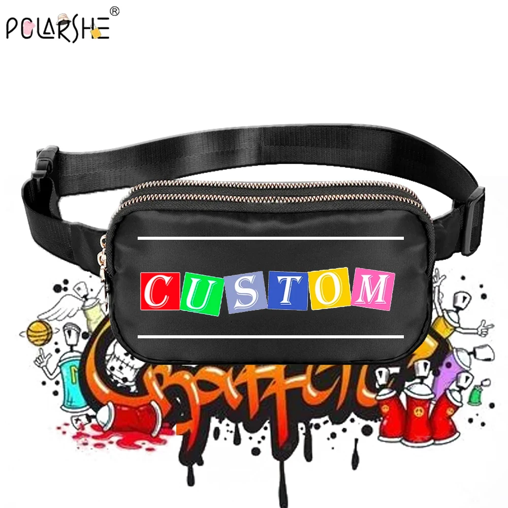 

Поясная сумка Polarshe на заказ, портативная поясная сумка на молнии, нагрудная сумка, дорожная спортивная сумка через плечо, унисекс, мини-маленькая поясная сумка, поясная сумка