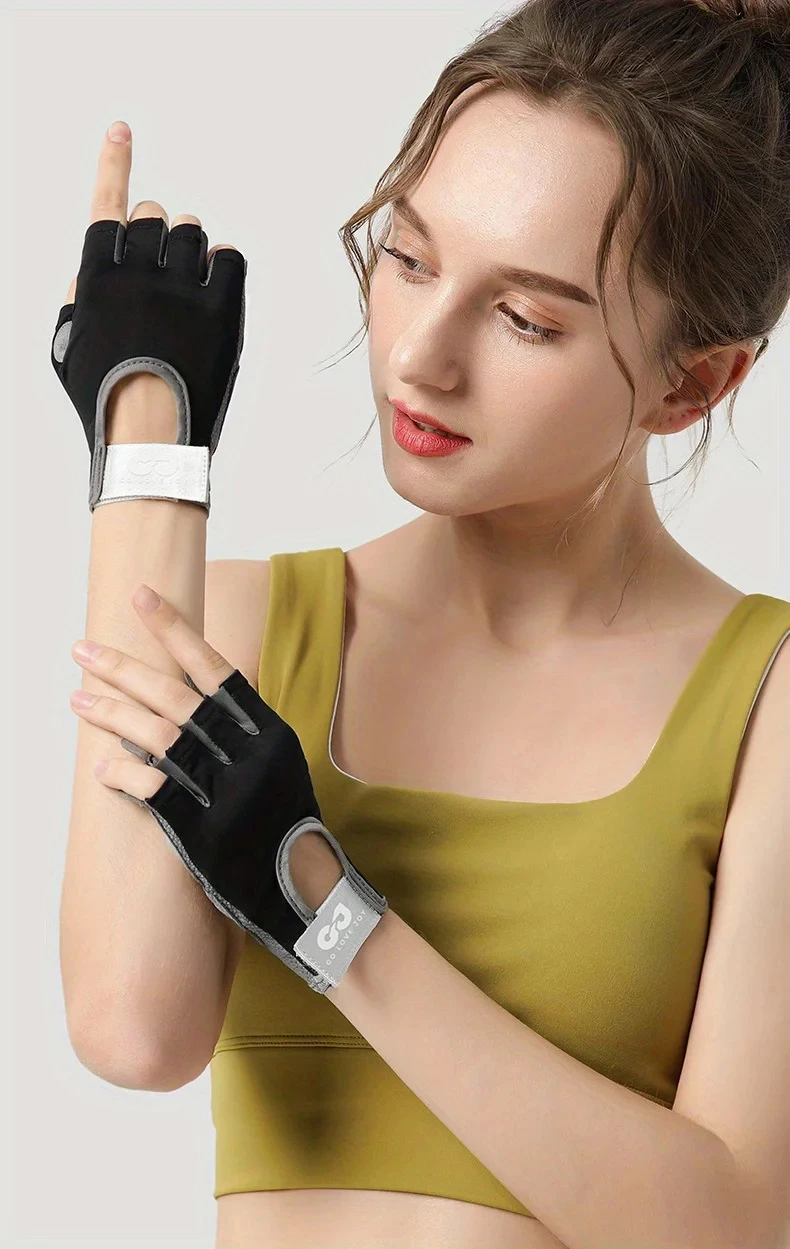 Atmungsaktive Halbfinger-Fitnesshandschuhe für Männer und Frauen, Leistung mit unseren langlebigen Halbfingerhandschuhen, handwaschbaren Handschuhen – Detail 17