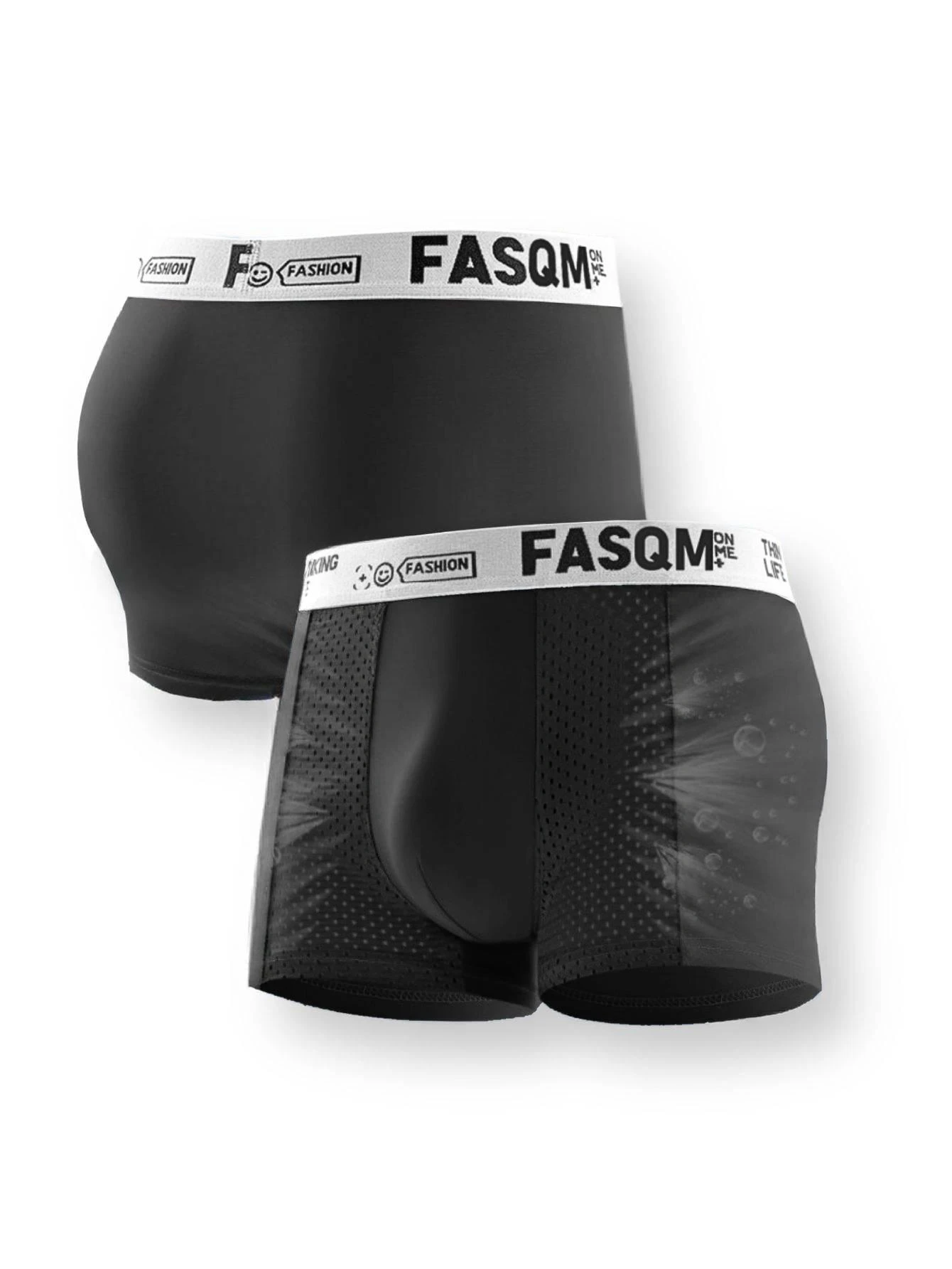 1pc Herren Eis Seide cool weich bequem Boxer Slips Herren Kontrast Unterwäsche, Mesh atmungsaktive bequeme dehnbare Badehose – Detail 8