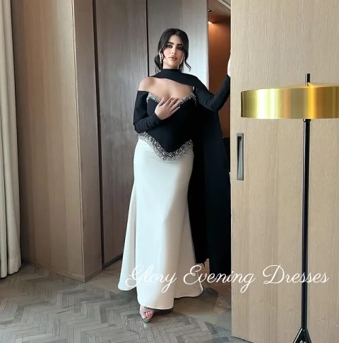 

Sweetheart Gorgeous Prom Dress Mermaid Sheath Saudi Arabia Evening Dresses Beadings Strapless Women's Wedding Party Dress