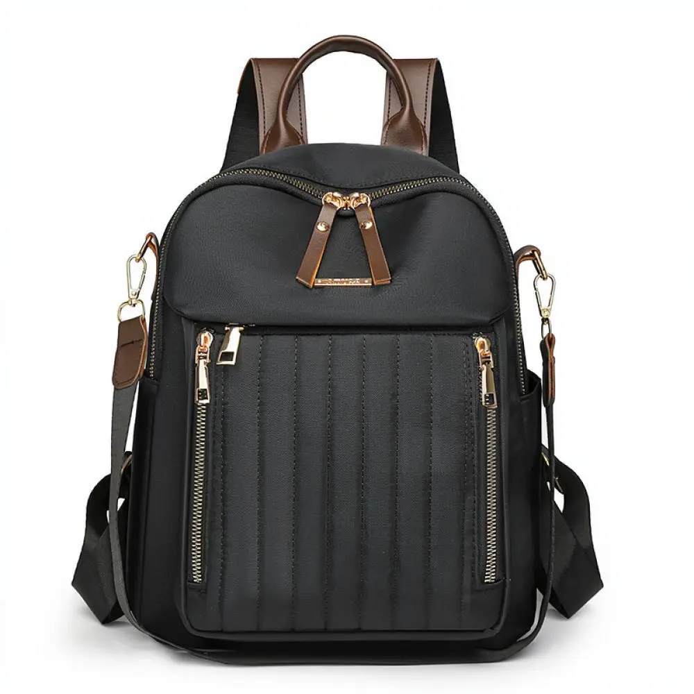 Durable Ladies Backpack Diamond Stitching Waterproof Oxford Bag Elegant Casual Travel School Daypack Shoulder Rucksack