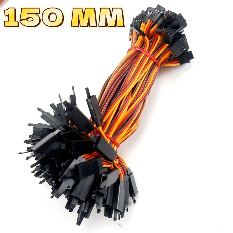 

10Pcs/lot 150 mm Extension Lead Wire Cable Anti-loose 60 core Servo For RC Futaba JR Male to Female