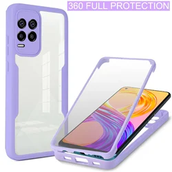 360 Double-sided Clear Case for OPPO Realme 9 8 7 6 Pro + 8i C21Y C21 C25 C25S 5G Shockproof Full Protection Phone Bumper Cover