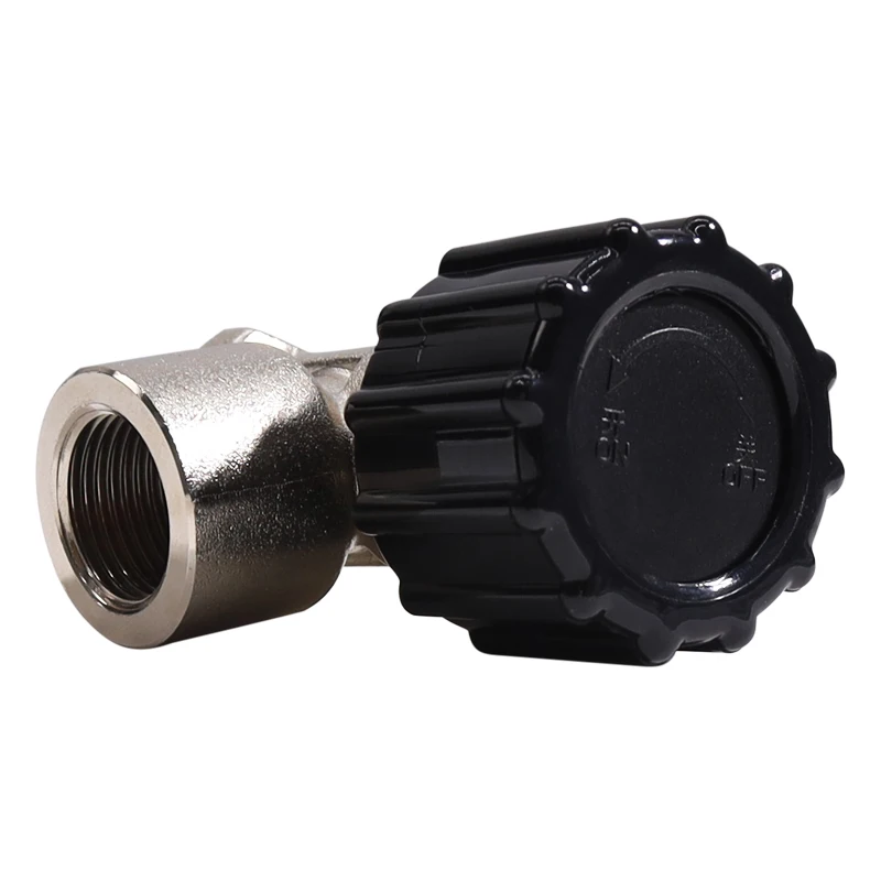 EMER 水族館シリンダーバルブインフレーションスイッチコネクタバルブ CO2 高圧バルブアルミニウム M18 から G5/8 スイッチコネクタ