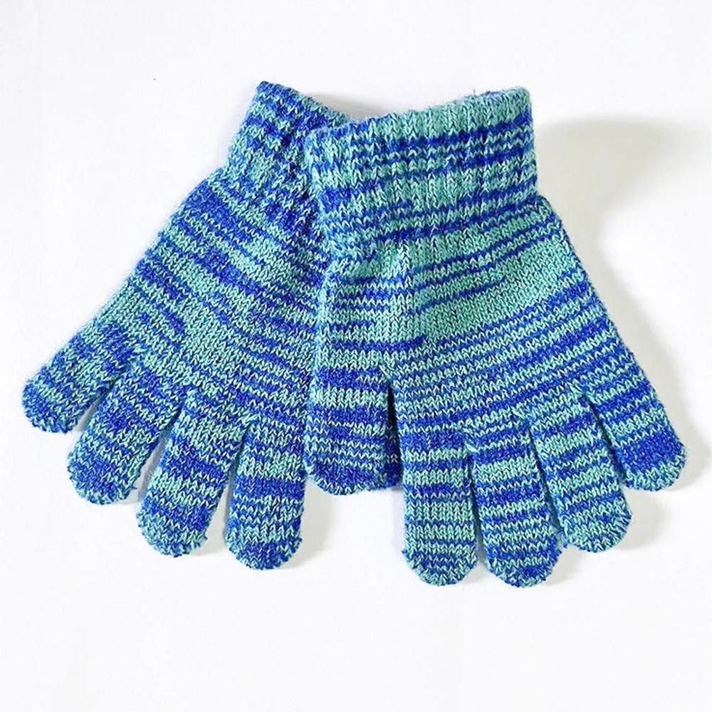 유아용 아기 남자아이 겨울 니트 비니 어린이용 모자 스카프 장갑 세트