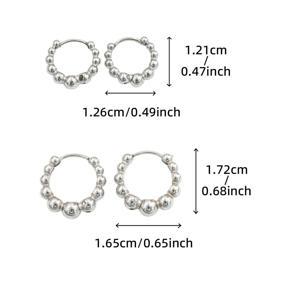 Piccoli orecchini a cerchio singolo per le donne orecchini con fibbia in osso dell\'orecchio delle ragazze orecchini Piercing minimalisti accessorio