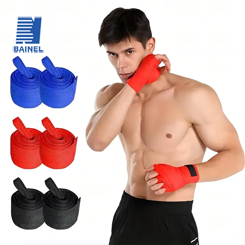 

2 Rolls 3M Cotton Boxing Bandage Sports Strap Sanda Gauntlets MMA Hand Gloves Wraps Belt Wraps Bandage for Competition