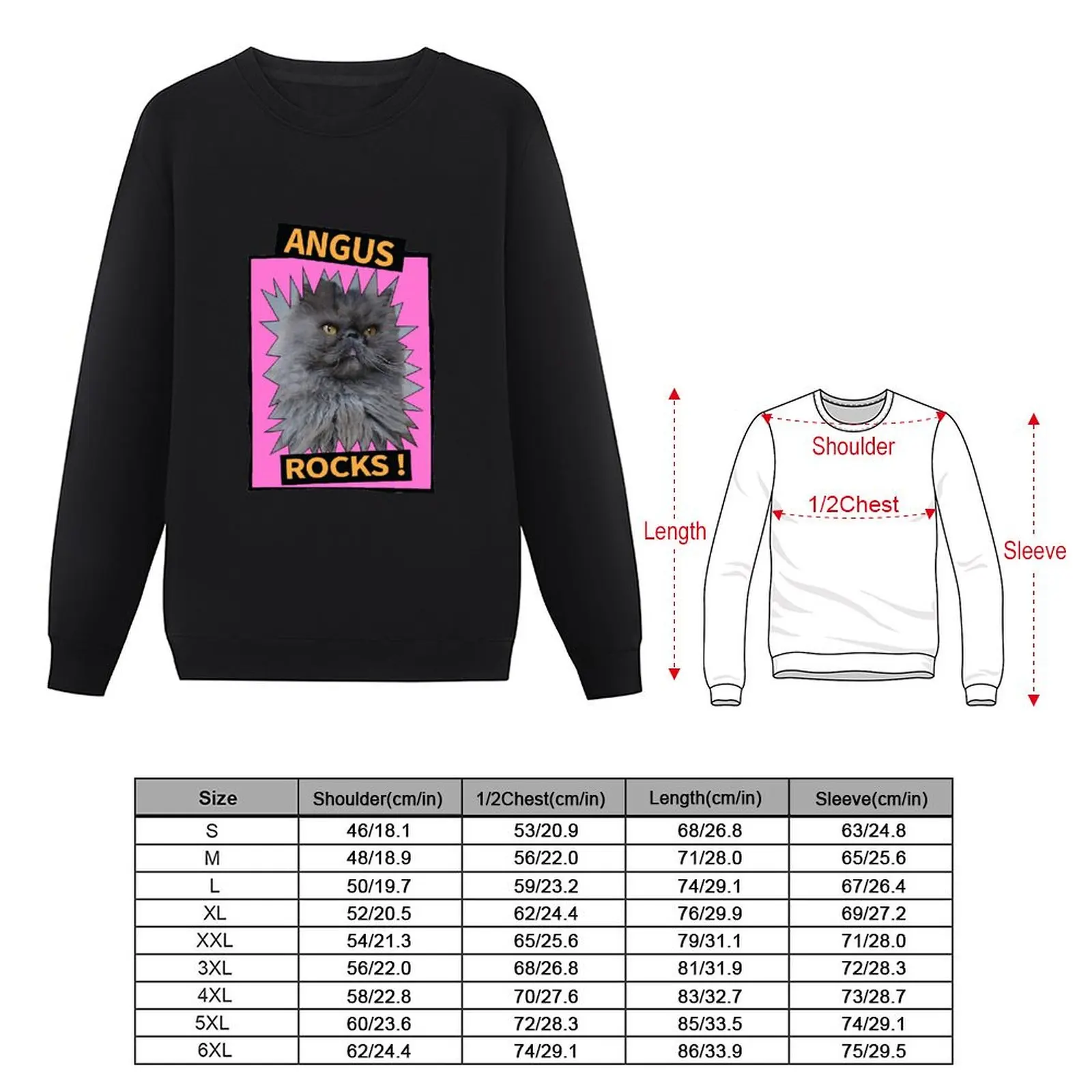 Angus Rocks Essential Pullover Hoodie male clothes korean autumn clothes men wear graphic sweatshirts