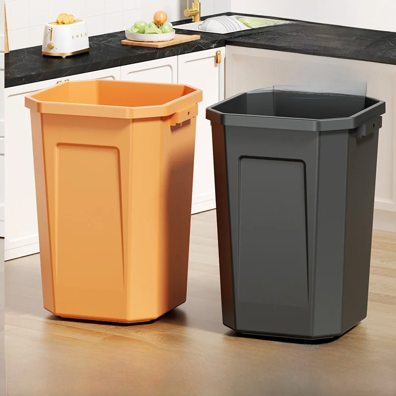 

Large Capacity Kitchen Outdoor Trash Can High Model Extra Large Size Commercial Dining Restaurant Bin Swing Cover Garbage Can