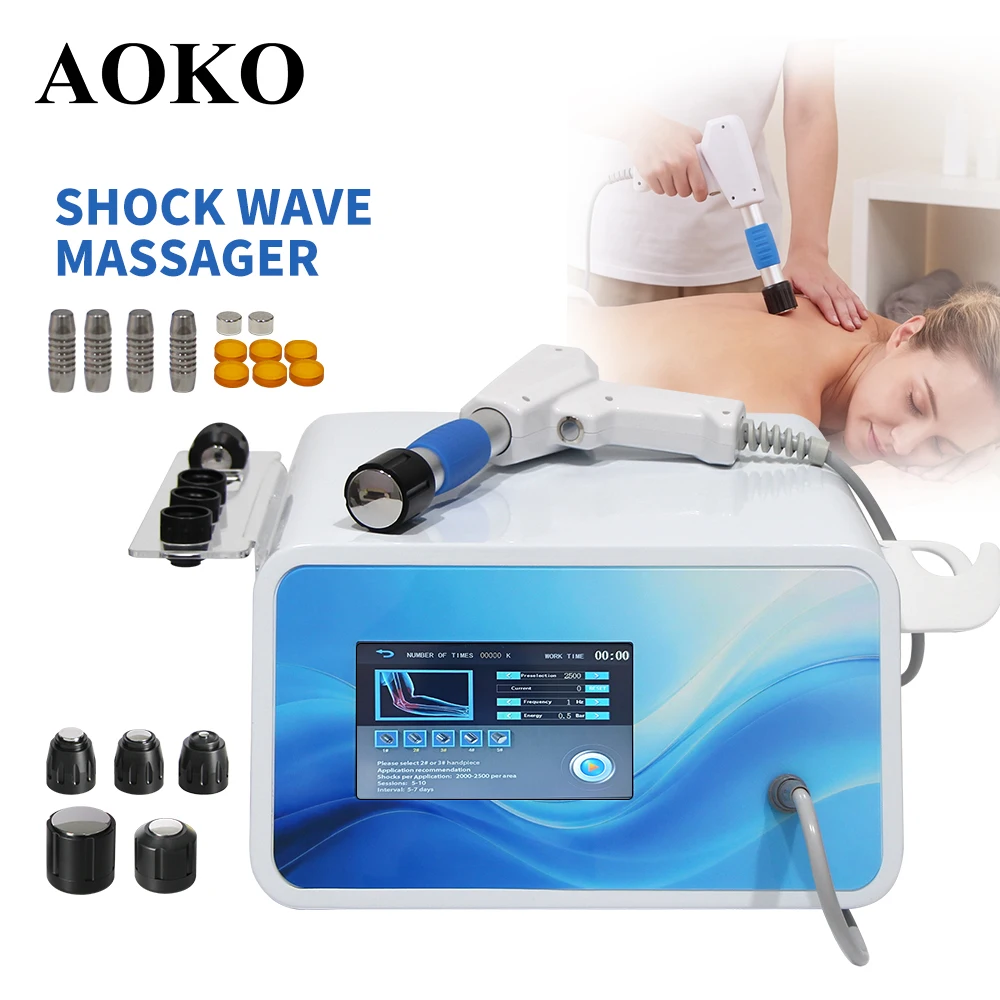 AOKO New Professional Body Massager Machine Muscle Relaxation Relieves Fatigue Shoulder Care Device ESWT Sports Recovery Tools