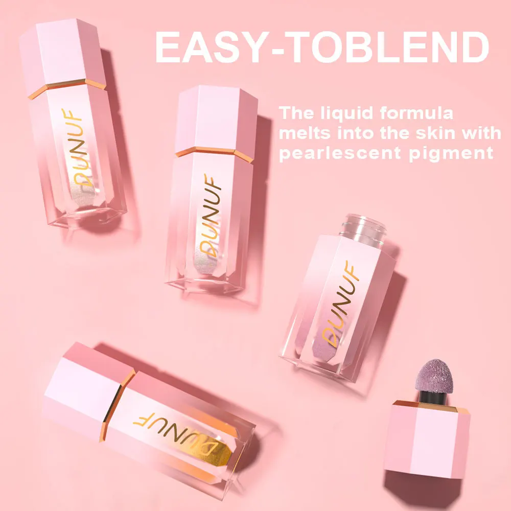 Paleta płynnych rozświetlaczy 4 odcieni, wielofunkcyjna do twarzy i ciała, makijaż rozświetlający, na bazie wody, świeży wygląd, szybkoschnący, trwały przez cały dzień.