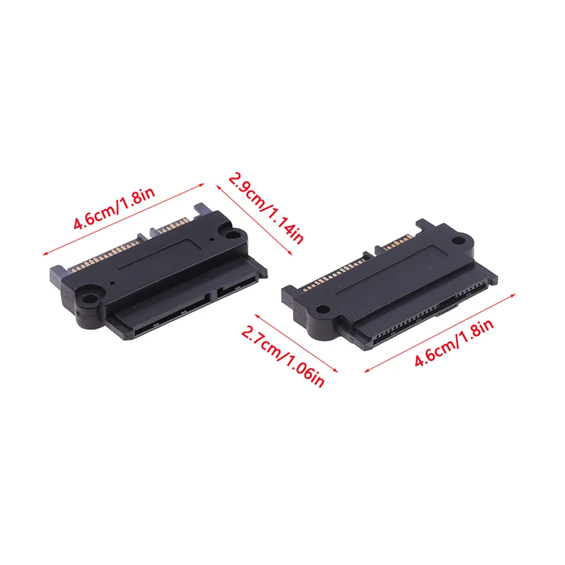 1Pc SFF-8482 SAS To SATA 180 Degree Angle Adapter Converter Straight Head SATA To SATA Converter