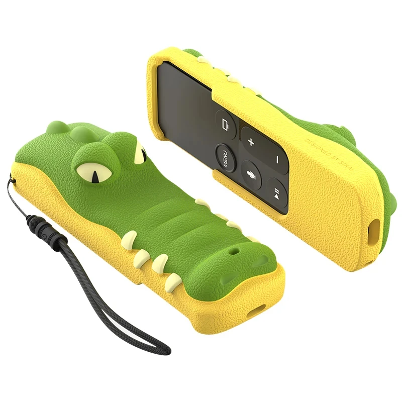 حافظة سيليكون Sikai لجهاز Apple TV 4K 4/5 عن بعد مع حامل AirTag غطاء حماية تمساح لطيف لجهاز التحكم عن بعد Apple TV 4K #6