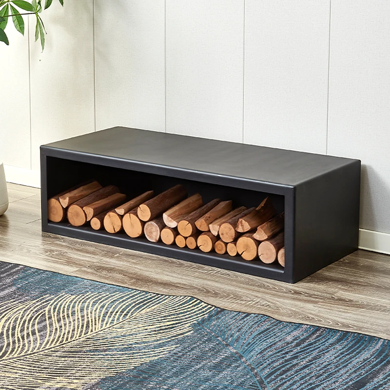 

Furnace Small Warm Wood Real Fire Fireplace Firewood Cabinet Thickened Steel Plate Firewood Storage Cabinet Fireplace Special Ba