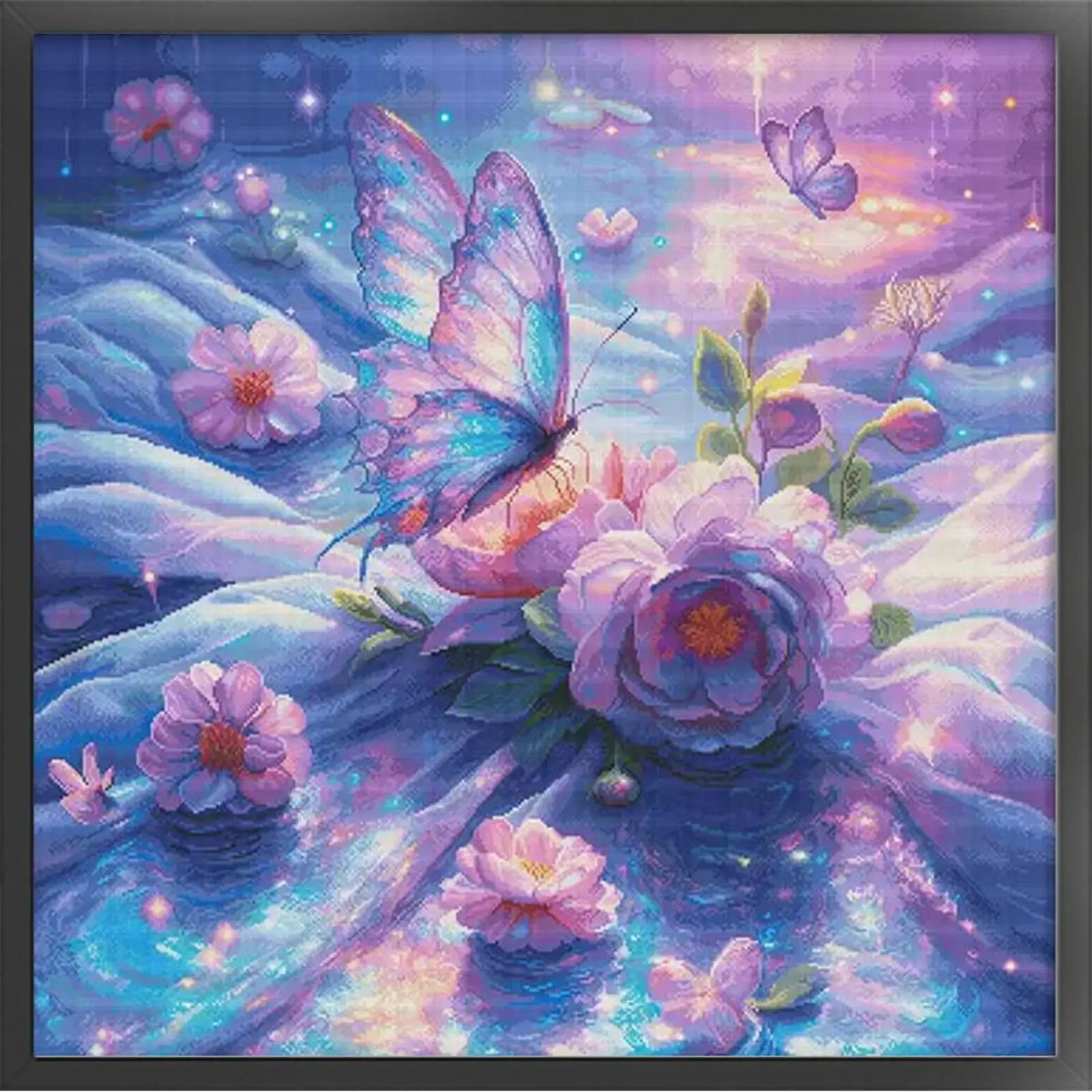 

Набор для вышивания крестиком с пейзажным принтом 75x75 см, DIY, 14CT, из египетского хлопка, для рукоделия