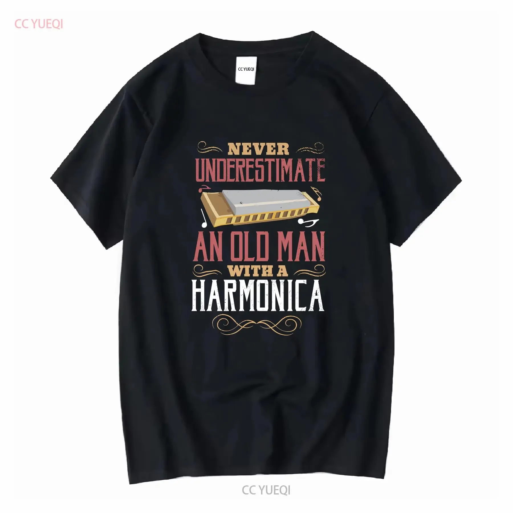 Harmonica Vintage Retro Player T shirt Harmonic Musical Instrument Music Band Playing Jazz Teacher Blues Festival vintage