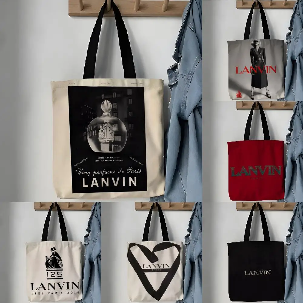 Bolsas de Almacenamiento, Bolsa de Hombro Escolar de Lona Estética, Bolsa de Compras Ligera Resistente a las Huellas Dactilares J-Jeanne L-Lanvin S.A 1