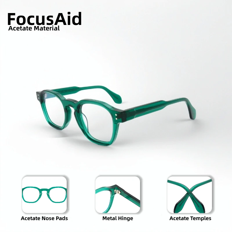 

Fashion Retro Glasses Rectangular Preppy Style Multi-Color Frames Acetate Material Unisex Clear Lenses Non-Prescription Glasses