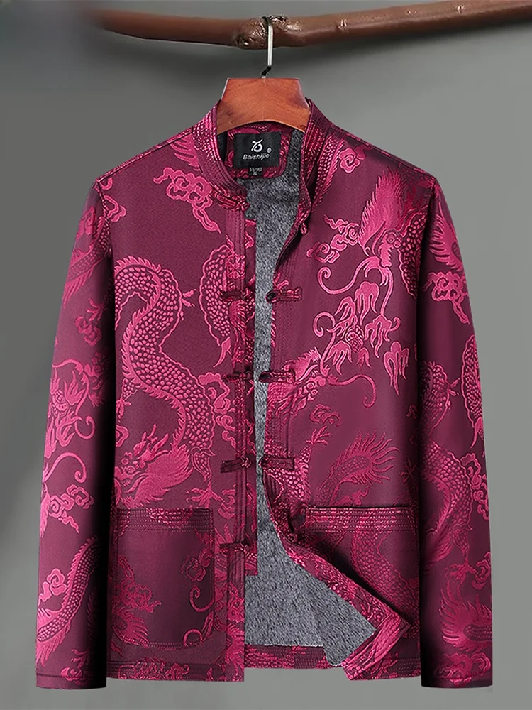 

TUCANO Woodpeer Middle-aged And ly Men's Cotton Jaet Celebra andpa's Birthday Chinese Sle irt