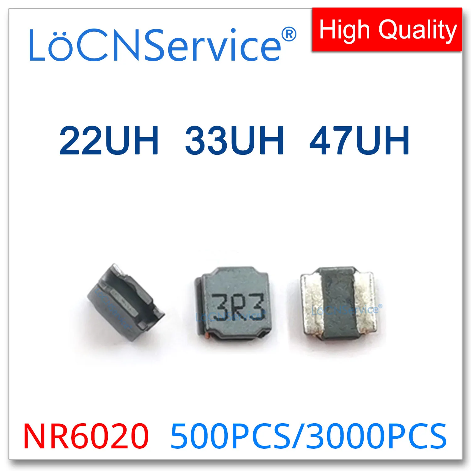 LoCNService 500PCS 3000PCS NR6020 6.0*6.0*2.0 SMD 22UH 33UH 47UH SMT Shielded Power Inductors High Quality