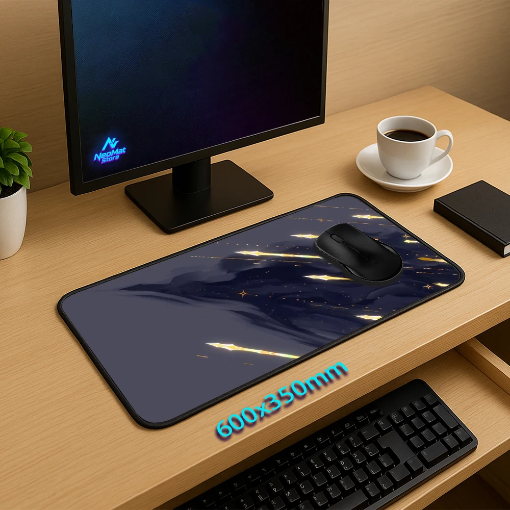 Space Anti Slip Mat Mouse Pad Gray Desk Mat Art Mause Pad Large Starry Sky Pc Accessories Mouse Carpet Gamer Setup Decoration