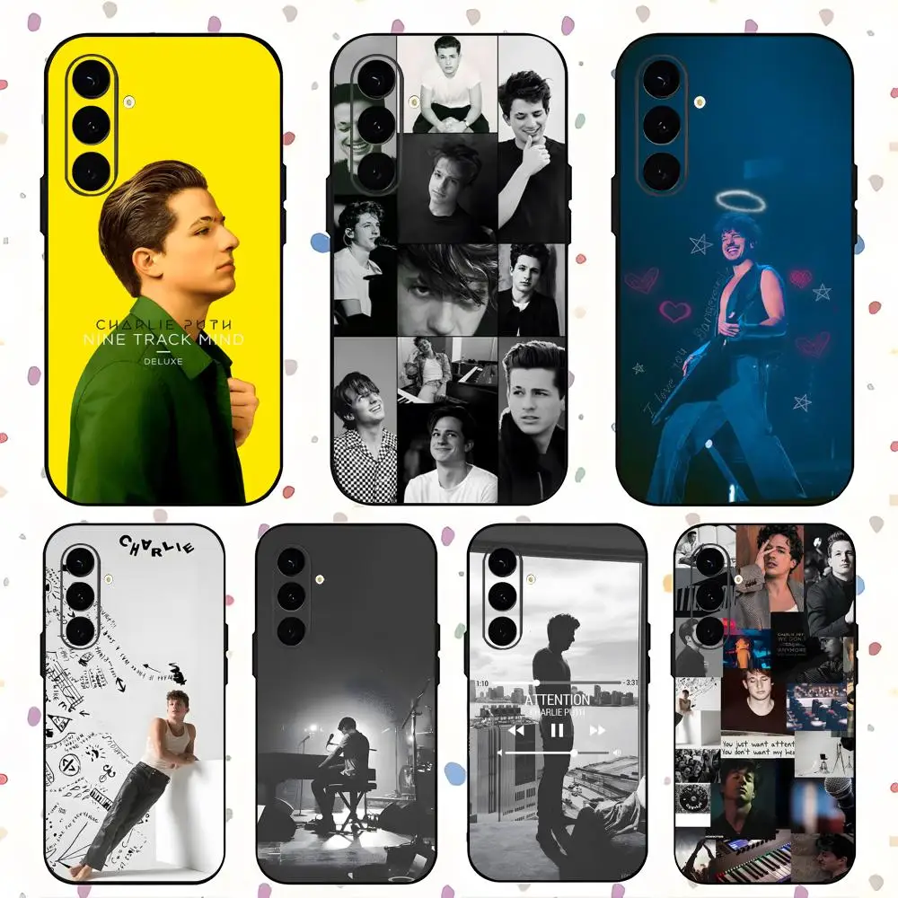 Cool C-char-lie P-Puth Singer Phone Case For Samsung Galaxy S25 S24 S23 S22 S21 S20 Plus Ultra Note20 Soft Black